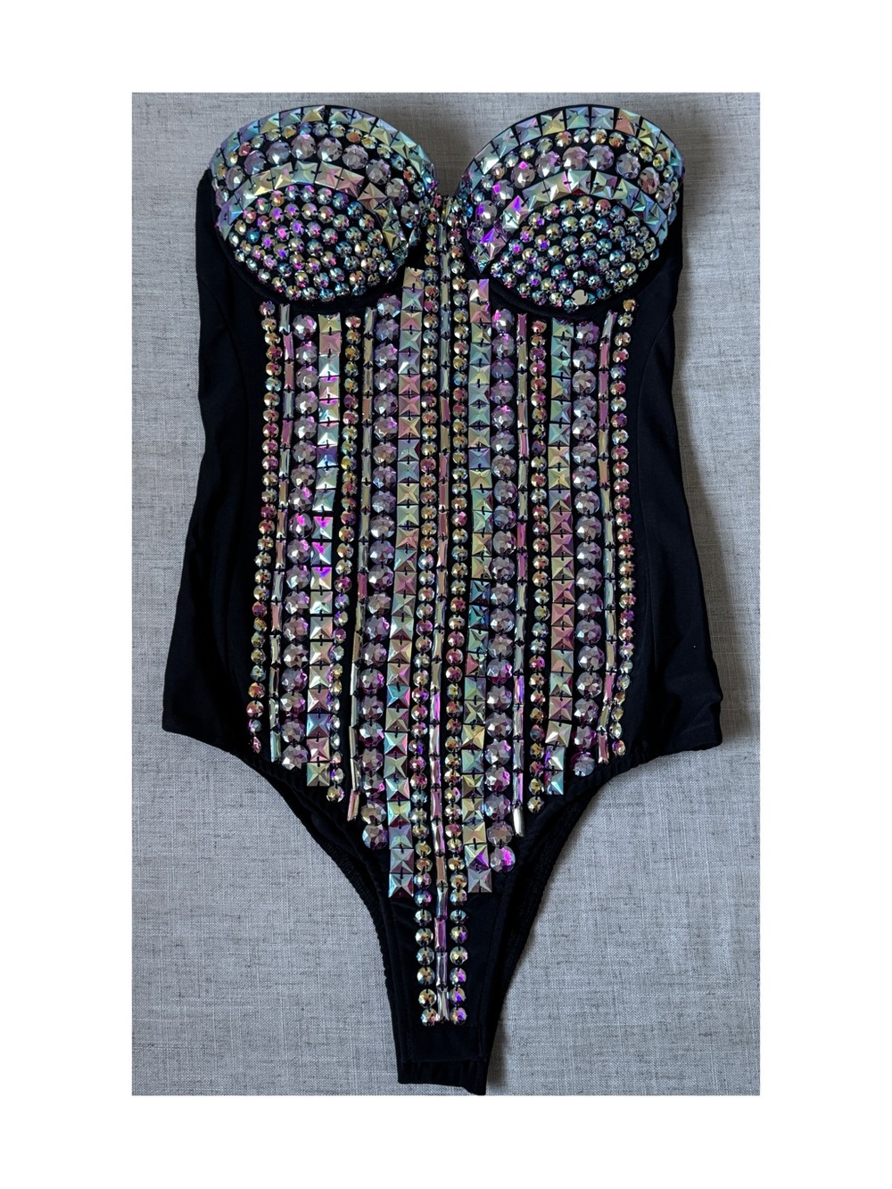 Purple Rhinestone Bodysuit - Picture 2 of 7